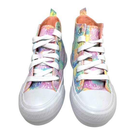 Platform High Top Canvas Sneakers Wonder Nation Little & Big Girls Size 13 & 4 - Picture 4 of 7